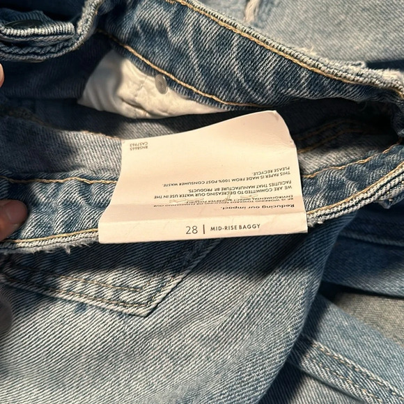 NWT bp. Nordstrom Mid-Rise Baggy 90’s Destroy Distressed 28 - Picture 8 of 10